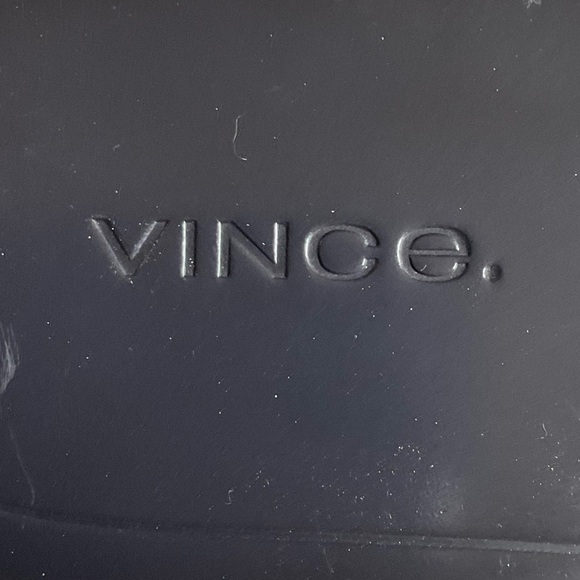 Vince Nico Black Leather Criss Cross Slide Squared Toe Flat Sandals Size 7.5 - Picture 11 of 13